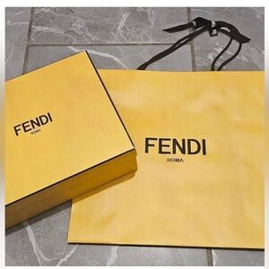 Fendi Shoe Box/Shopping Bag + Paper